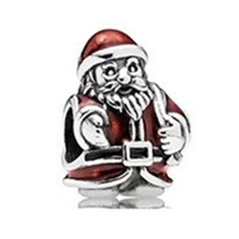 Christmas Series Alloy Santa Claus Beads For DIY pulsera Bracelet necklace accessories Women Fine Jewelry Gifts