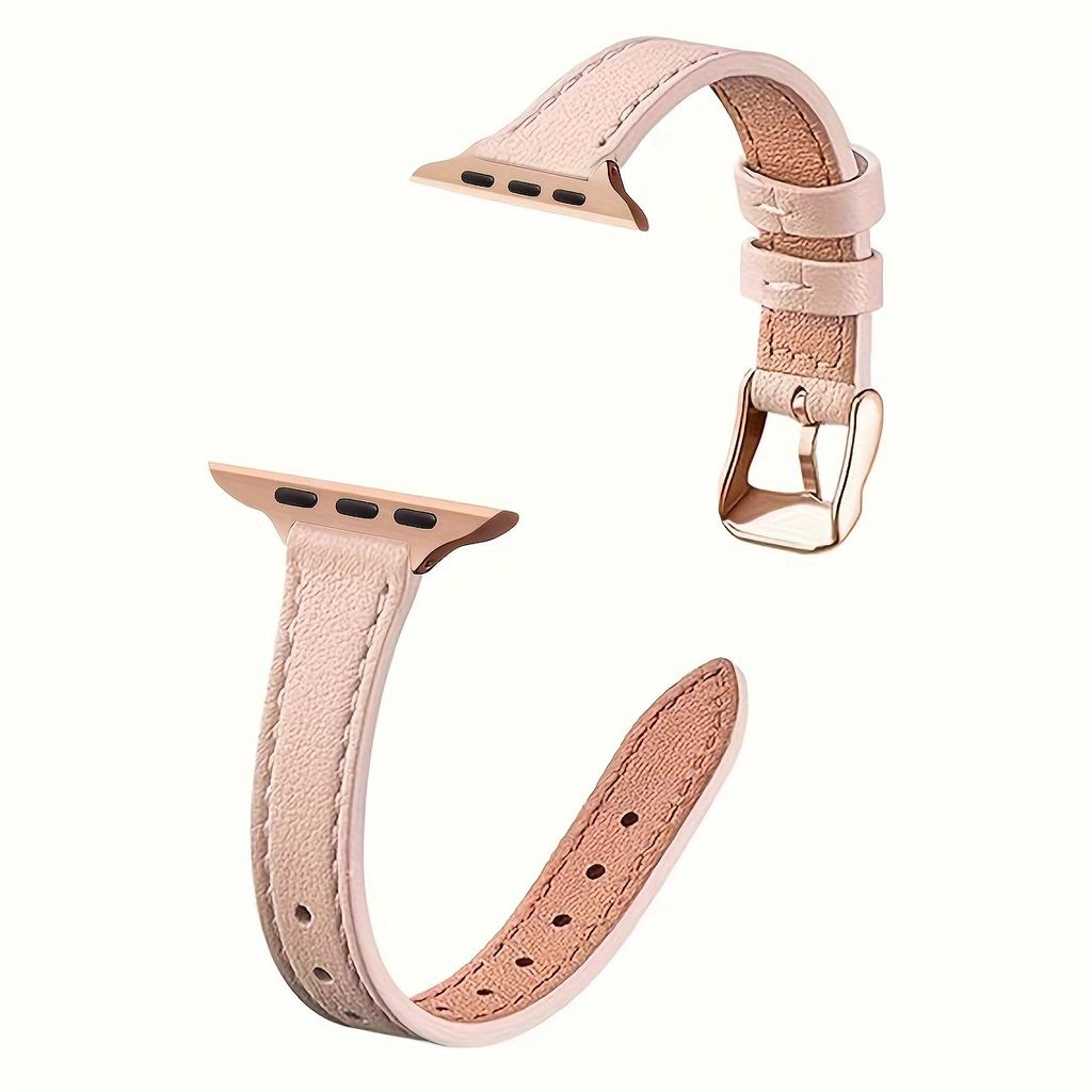 Classic Suitable for applewatch soft leather small waist strap iwatch9 retro apple watch band S7/8 thin strap/4/5/6/se generation band