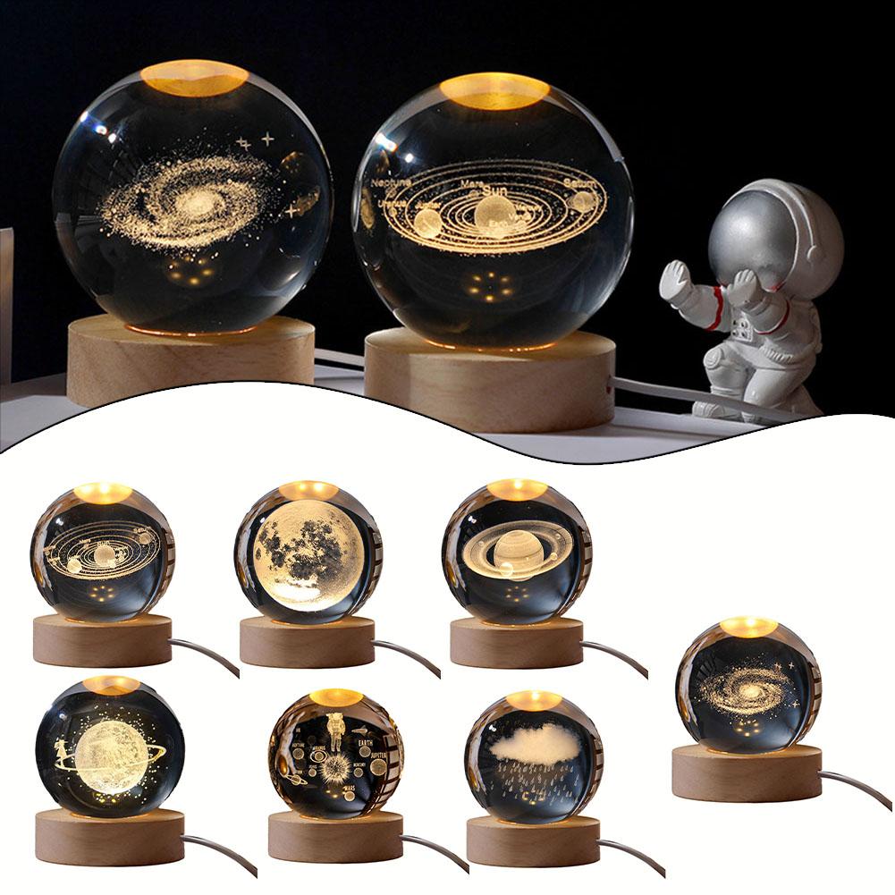 Christmas-Crystal Ball Decoration Astronomy Solar System Planets Moon Astronaut