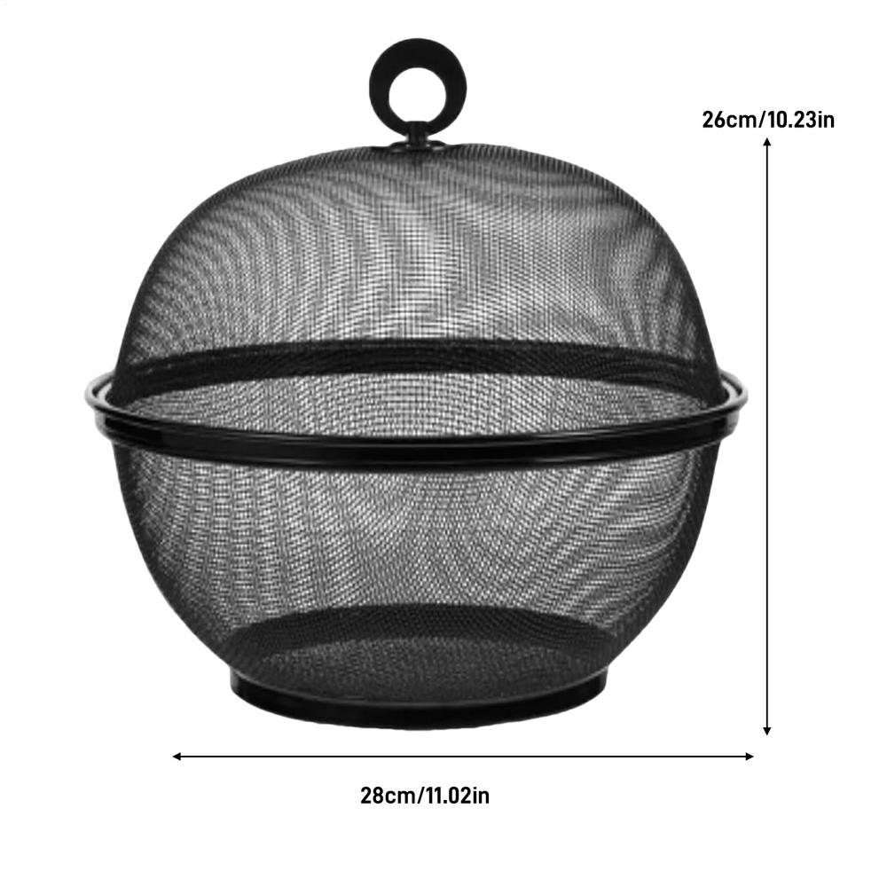 

Fruit Bowl for Storage Kitchen Fruits Storage Container Reusable Draining Fruit Bowl for Kitchen Bakery Or Dining Room Tables чорний