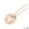 Disney Musse Pigg Rund Hängsmycke Halsband i Silver och Roséguld med Kubisk Zirkonia, Perfekt för Julklappar (VPCDS20319)