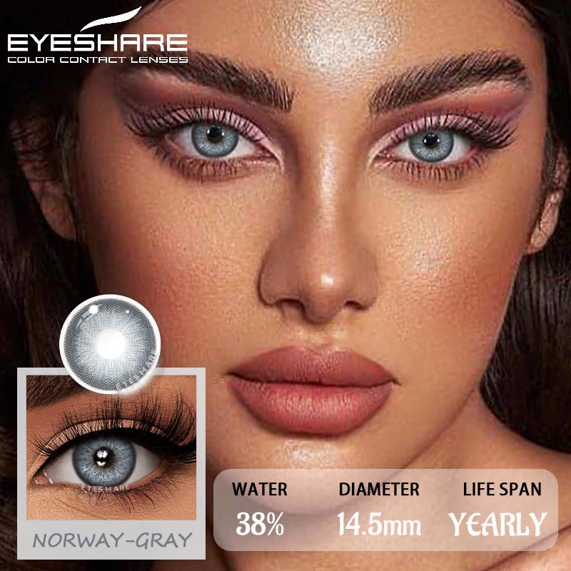 1 pár Divatos Színű Kontaktlencse Smink Szépség Puha Lencsék Kék Lencsék Szürke Pupillák Szemek Éves Zöld Szemkontaktlencsék
