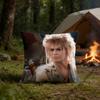 DDavidS BBowieS Kissenbezug Polyester Quadratische Kissenhülle 45 cm Dekorativ für Zuhause Couch Bett Auto Dekor