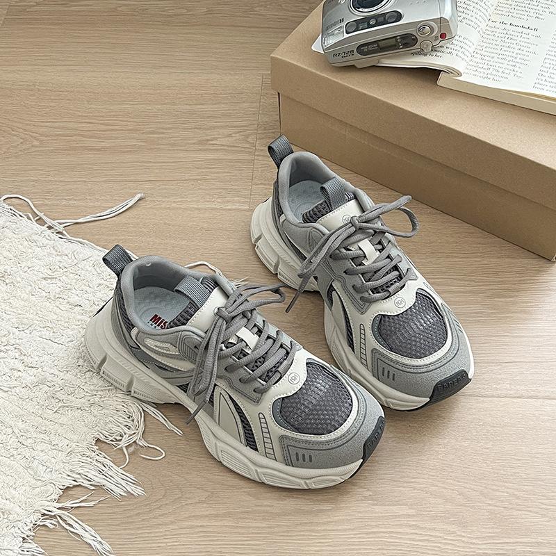 

Dad Shoes Girl 2025 New Spring and Summer Platform White Shoes Breathable Mesh Shoes with Skirts Shoes Sneakers Tide 40