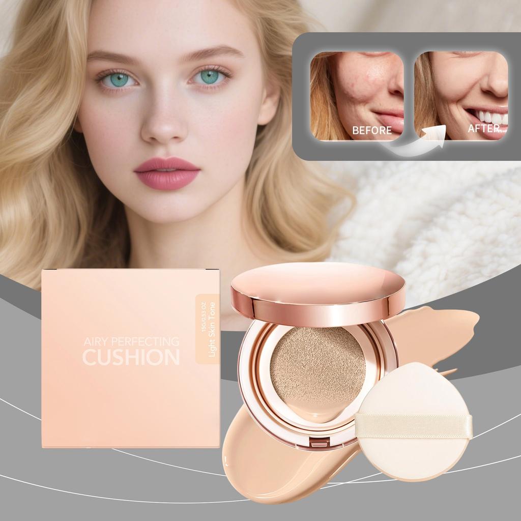 The Concealer Cushion Foundation Can Be Application And Is Suitable For All Skin Types. It Is A Concealer Cushion That Can Cover Any Marks.