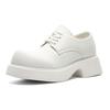 Erhöhend Paris großer Kopf Lederschuhe Herren Paar Derby Retro High Street gutaussehend dicksohlige weiße Ins Lederschuhe 9522-J