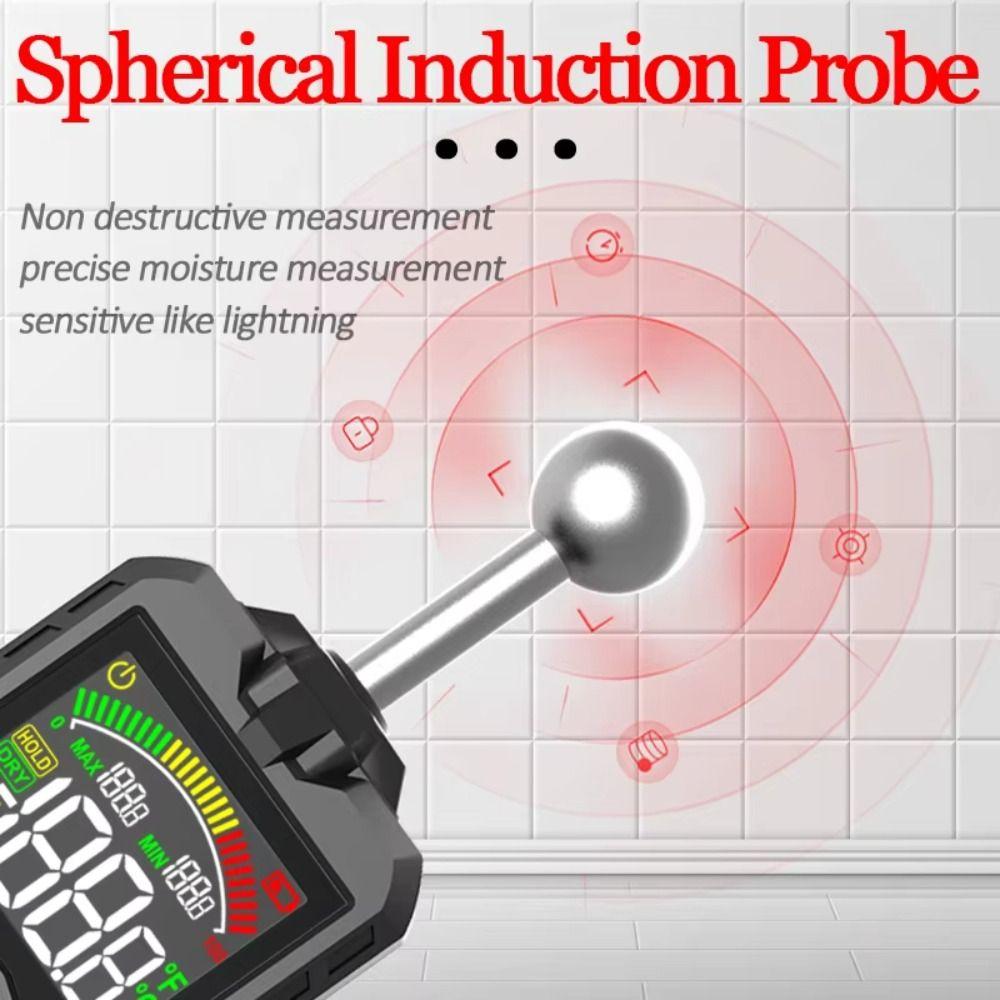 Non-contact Timber Damp Detector Digital Moisture Analyzer Water Leakage Tester Timber Inspection