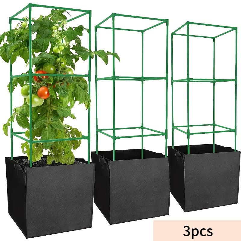 

3PCS Non-woven Growing Bags Vegetable Flower Potato Pouch Root Container Garden Square Pots Planters Supplies чёрный
