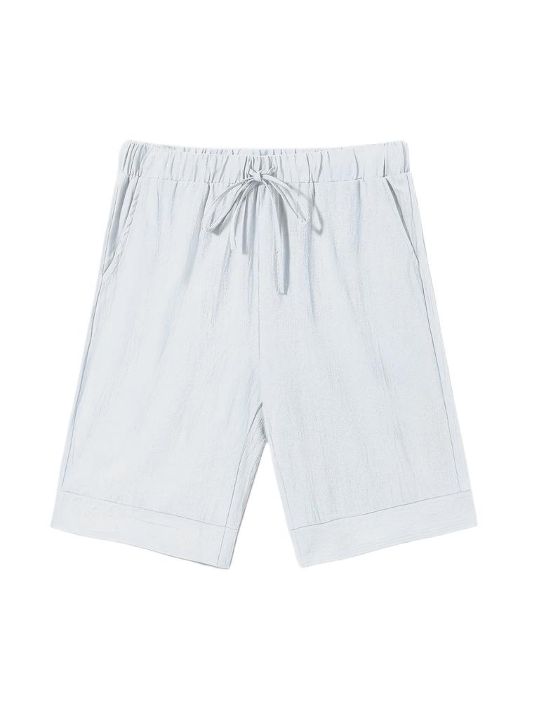 Mens Casual Linen Hooded Sleeveless Vest And Shorts Two Piece Set