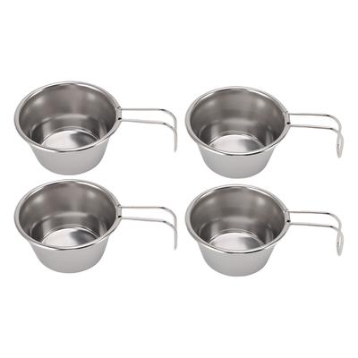 4PCS Hiking Soup Dish Bowls Compact Lightweight Multifunctional Food Grade Stainless Steel Camping