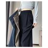 Spring  Fashion All-Match Simple Office Suit Pants Wide-Leg Pants High Waist Narrow Straight Casual  Mop Pants Women