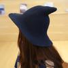 Women Witch Hat Wizard Hat Halloween Witch Pointed Hat Knitted Wool Cap Adult