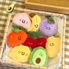 Cartoon Plush Fruits Keychain Cute Lemon Cherry Pendant Backpack Hanging Decoration Ornament Couple Friends Gift