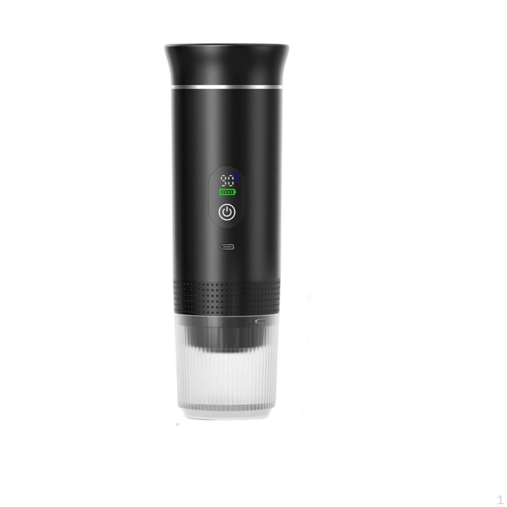 Portable Espresso Machine LED Display Handheld Transparent Chamber Coffee