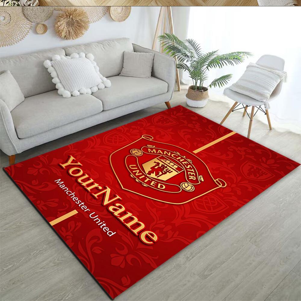 Manchester Personalized Text Area Rug Design for Foyer Kitchen Living Rooms Decorate room Anti-slip Rug Anime Office Decor Spiritual Gift