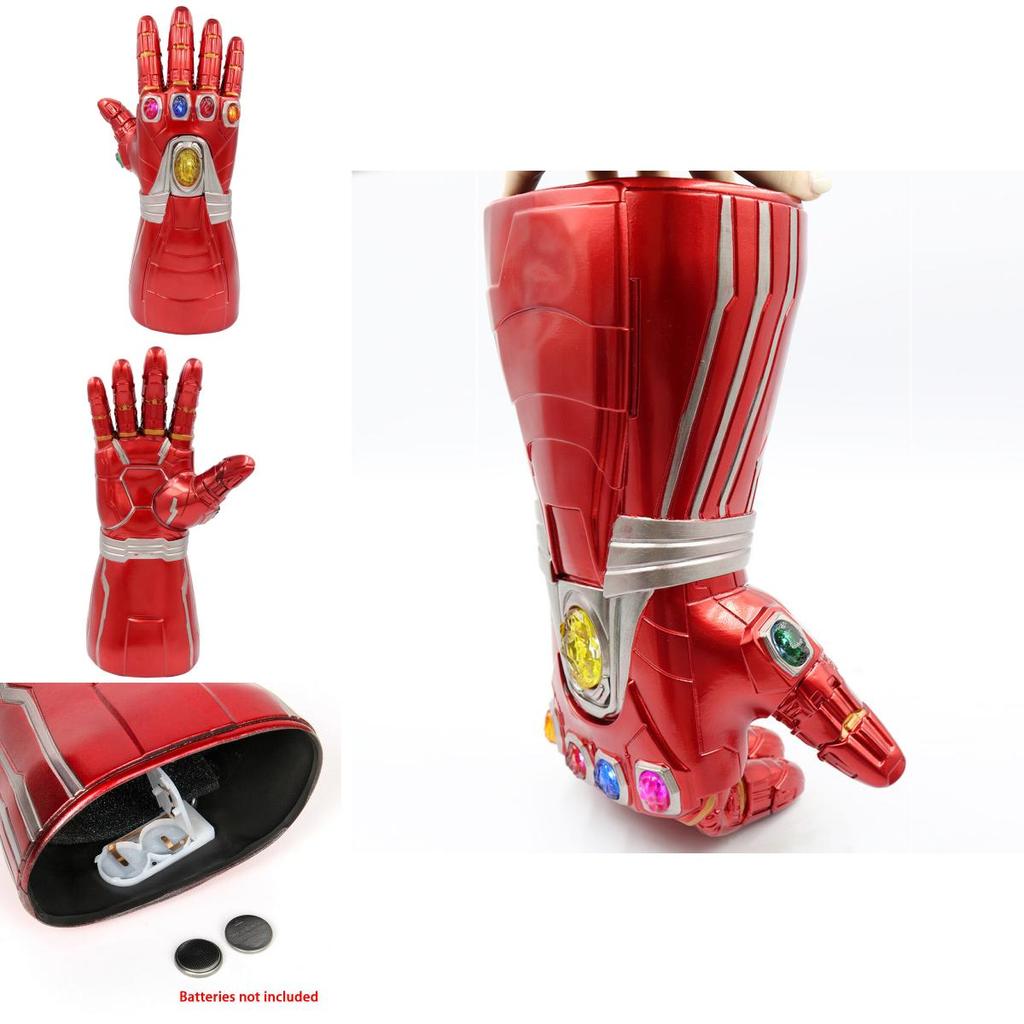 Guantes LED de Iron Man Vengadores Endgame Guantelete del Infinito para Adultos y Niños