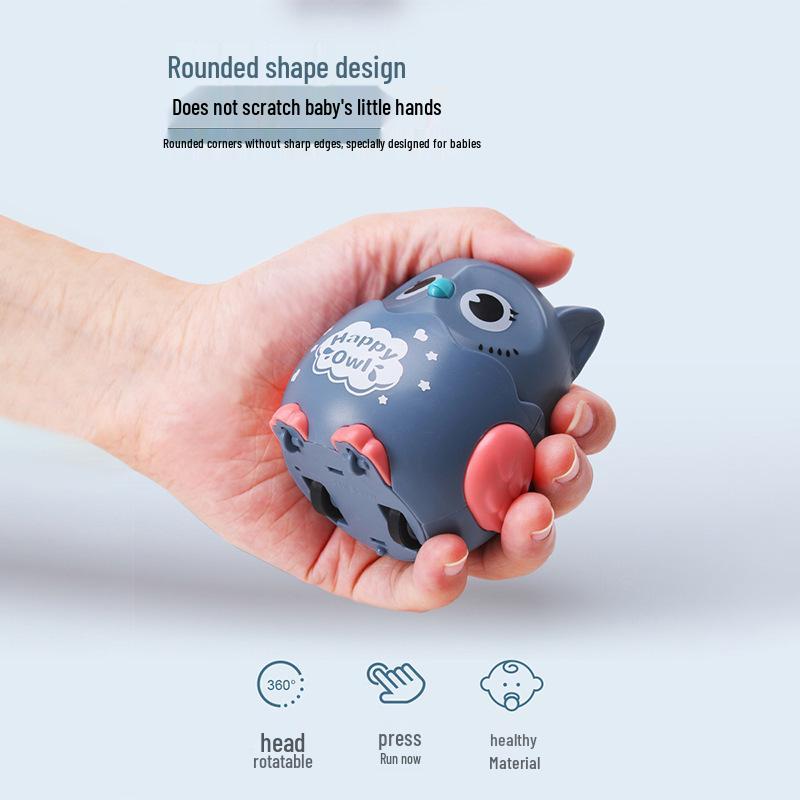 Inertial Gliding Owl Pull-Back, Drop-Resistant Toy for Kindergarten Kids