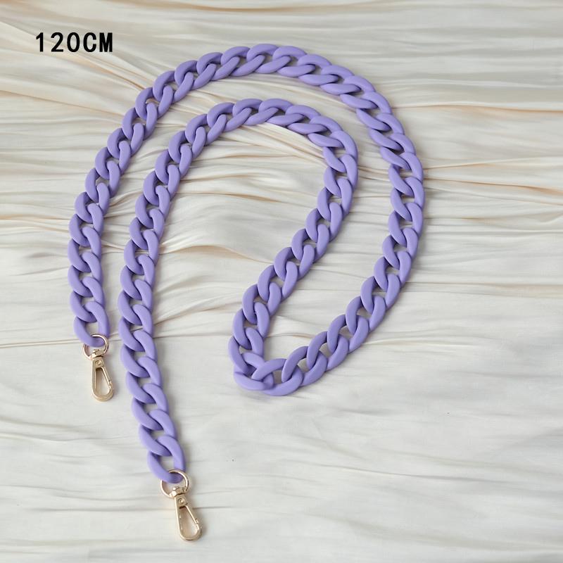 New Phone Accessory Detachable Lanyard Black Matte Crossbody Strap Long Phone Case Chains Acrylic Pendant Neck Solid Phone Chain