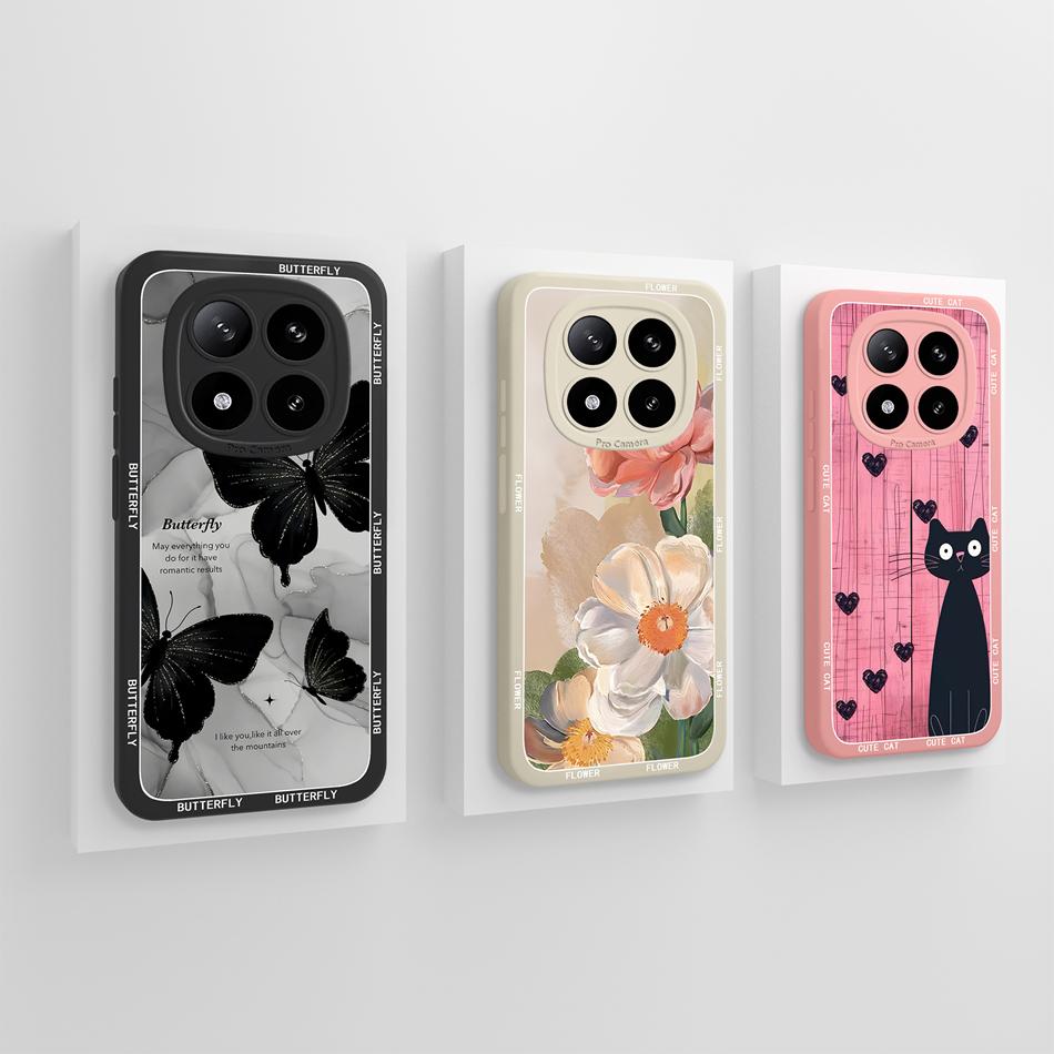 For Poco X7 Pro Case Creative Painting Soft Liquid Silicone High Quality Back Cover For Poco X 7 Pro X7Pro Full Cover Phone Case