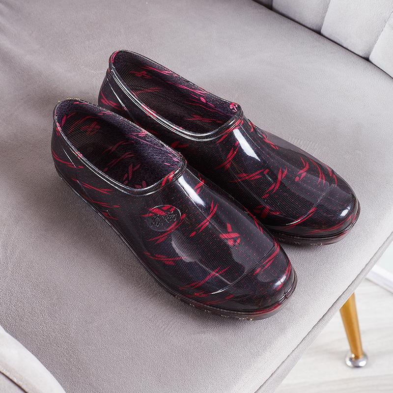 Spring and Autumn Low Cut Women's Rainshoes Fashion Kitchen Work Anti Slip Waterproof Rubber Shoes