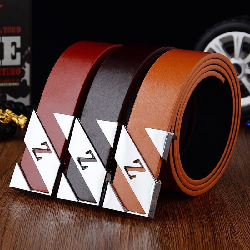 Trendy White Pu Casual Belt For Men And Women Stylish Smooth Buckle Unisex Design