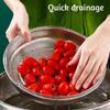 Multi-function Stainless Steel Steaming Tray Drain Basket Durable Fruit Vegetable Drainage Basket Cooking Steaming Grid Steamer