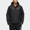Adidas Neo Spliced Warm Sports Letter Hooded Down Jacket Men Outerwear Black EI4440
