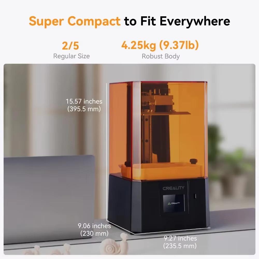 Creality 2024 New HALOT R6 2K Resin 3D Printer Easily Operate Anti-UV Lid Anti-slip Bolts Dual Vat Spouts Light Uniformity