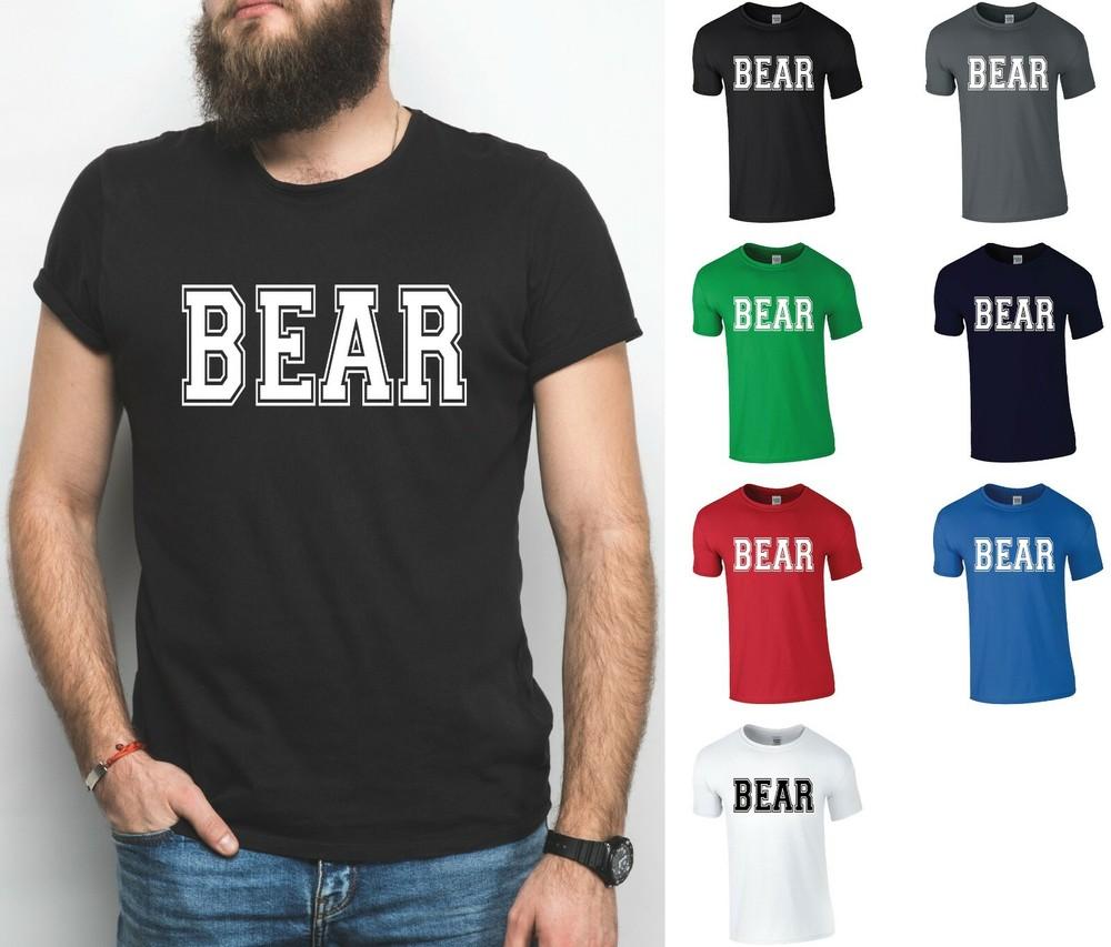 

BEAR T-Shirt - Funny Men s Slogan Tee Gay Pride Bearded Hairy Big Unisex T-Shirt XL