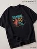 T-shirt Lepreux Noir, Métal Retour en