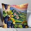Flower Purple Grape Pillow Case Fashion Square Pillowcase Bedroom Sofa Room Ins Decoration Leisure