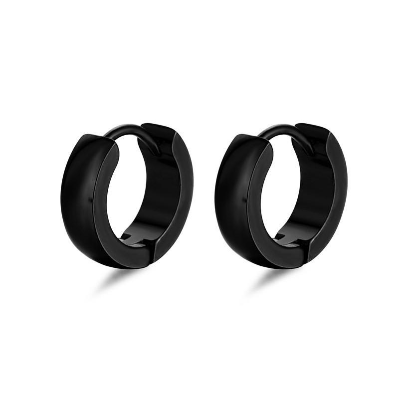 Titanium Steel Earrings, Polished Curved Spherical 4*9 Stainless Steel Earrings