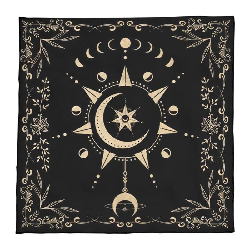 Astrology Tarots Table Altar Cloth Metaphysical Board Game Mat Pendulum Divinations Altar Tablecloth Board Game Card Pad