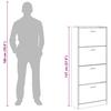 Shoe Cabinet in Sonoma Oak Finish 63 x 24 x 147 cm Engineered Wood