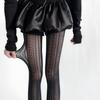 Spring and Summer Thin Rhombus Vertical Strip Hollowed Out Lolita Socks Solid Color Versatile Stockings Pantyhose Stockings Spring Thin
