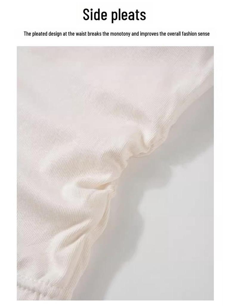 Women's White Camisole Vest: Thin, Sleeveless Top Ideal for Summer Layering or As a Standalone Piece.