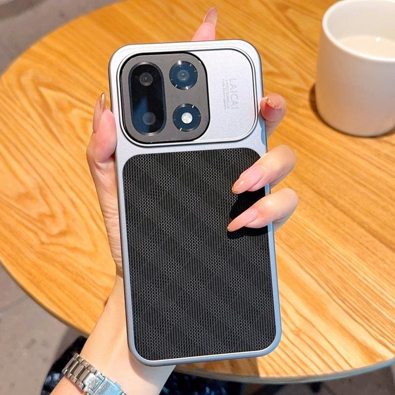 Camera Lens Frame Protector Case For OnePlus 15T Oneplus15 Business Style Fabric Texture Design Shockproof Protective Cover