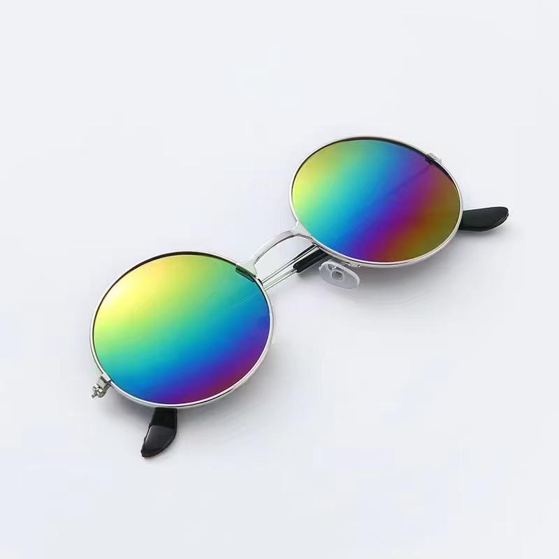 Kids' Retro Round Reflective Sunglasses - Little Monk Style