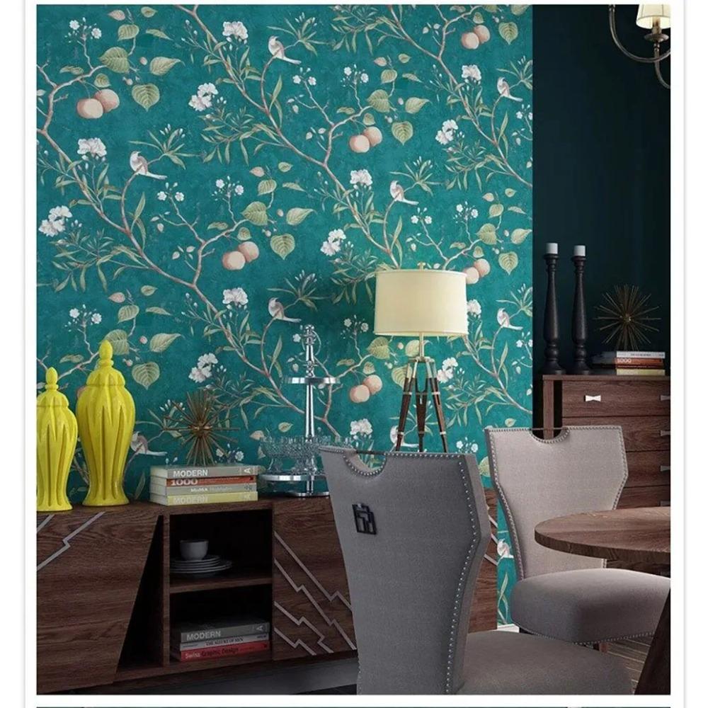 Non Woven Self-adhesive American Wallpaper for Bedroom Cozy Living Room Sofa Background Wall Decoration