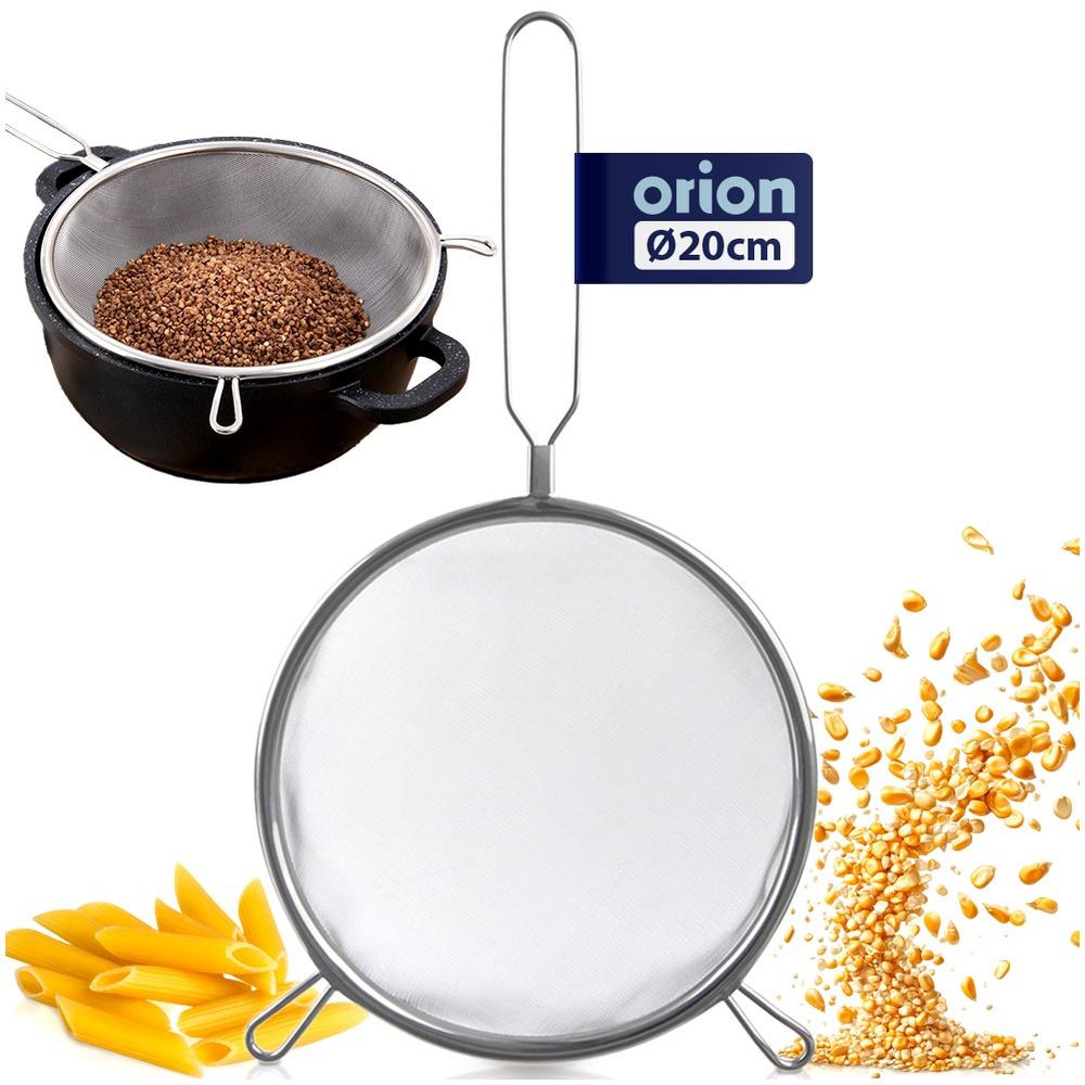 Steel kitchen strainer with handle 20 cm