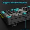 ABS Cord Computer Keyboards RGBs Lighting 97Key Compact Layout Volumes Control Knob For Gamers And Professionals