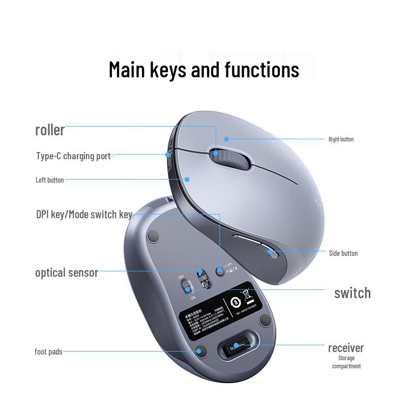 UGREEN Dual Mode Silent Rechargeable Wireless Mouse