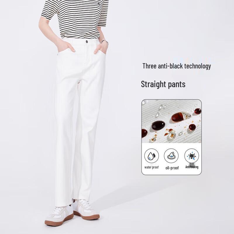 Navigare Women s High-Waist Straight Leg Thin Jeans M