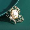 New Light Luxury Electroplated Hollow Shell Butterfly Breast Pin with High Quality and Elegant Style Suit Pin