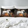 Halloween Pumpkin Unicorn Personality Pattern Mattress Three-Piece Digital Printing Bedding Set