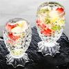 Crystal Glass Pineapple Embossed Tumbler, Vintage Beer Whiskey Water Cup, Decorative Drinking Glass for Home & Wedding