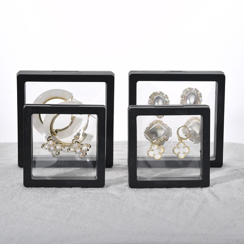 Anti-Oxidation Jewelry Box, PE Film Suspension Display Case, Dust-Proof Earring Storage Organizer