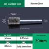 Industrial Rust Removal and Polishing Brush with Handle - Stainless Steel and Copper Wire for Inner Hole Sanding