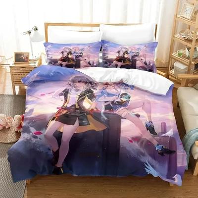 Anime Honkai Star Rail Ložní souprava Povlak na přikrývku Ložní souprava Povlak na přikrývku Povlak na polštář Přikrývka king Queen Size Chlapecká Dospělá Ložní souprava