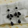 Black Onyx Earring, Multi Stone Earring, 925 Sterling Silver Bezel Earring, Gift for Girls, Handmade Earring, December Birthstone Earring